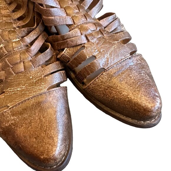 Bed Stu Las Cruces Distressed Leather Shoes Flat Genuine Luxury Size 9 Women's - Picture 9 of 16